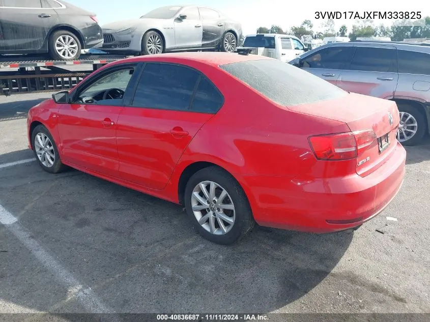 2015 Volkswagen Jetta 1.8T Se VIN: 3VWD17AJXFM333825 Lot: 40836687