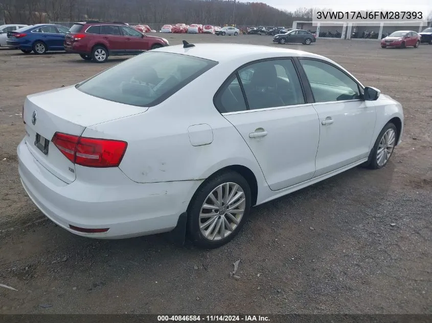 2015 Volkswagen Jetta 1.8T Se VIN: 3VWD17AJ6FM287393 Lot: 40846584