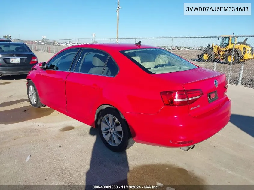 2015 Volkswagen Jetta 1.8T Se VIN: 3VWD07AJ6FM334683 Lot: 40901550