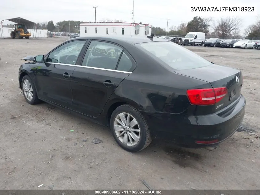 2015 Volkswagen Jetta 2.0L Tdi Se VIN: 3VW3A7AJ7FM318923 Lot: 40908662