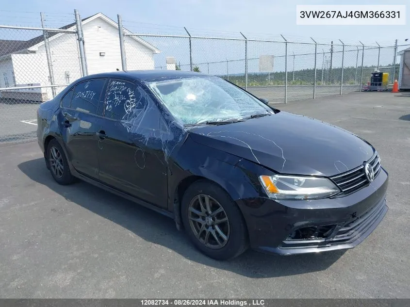 3VW267AJ4GM366331 2016 Volkswagen Jetta Sedan