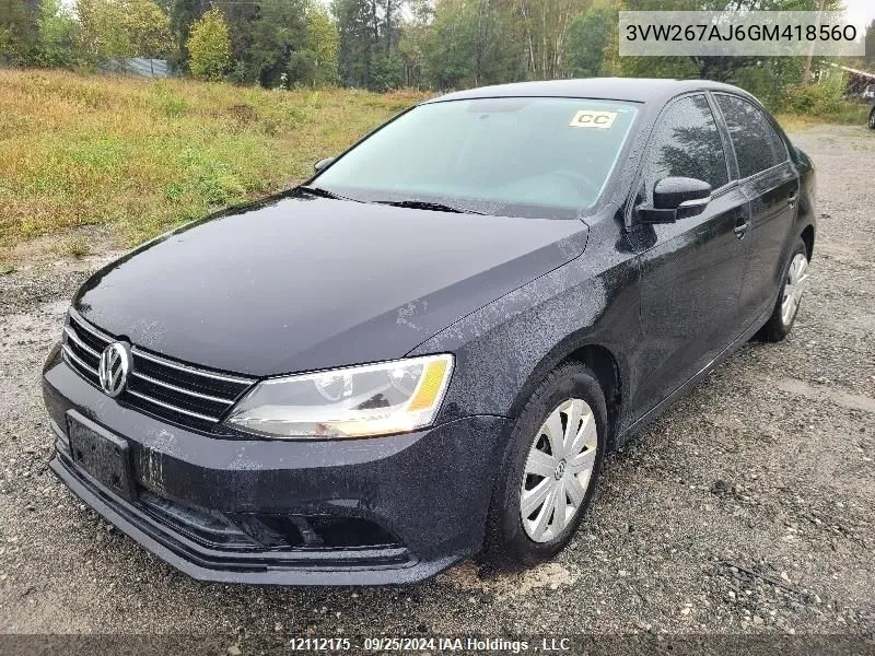 3VW267AJ6GM41856O 2016 Volkswagen Jetta Sedan