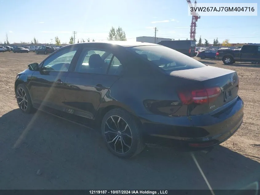 3VW267AJ7GM404716 2016 Volkswagen Jetta S