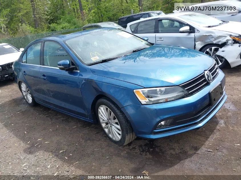 2016 Volkswagen Jetta 1.8T Sel VIN: 3VWL07AJ7GM237103 Lot: 39256637