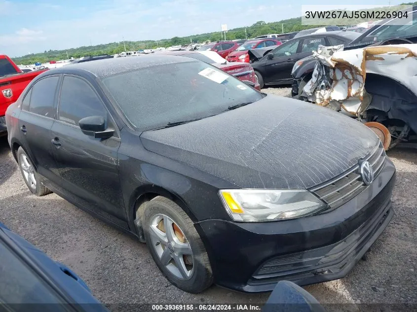 2016 Volkswagen Jetta 1.4T S VIN: 3VW267AJ5GM226904 Lot: 39369155