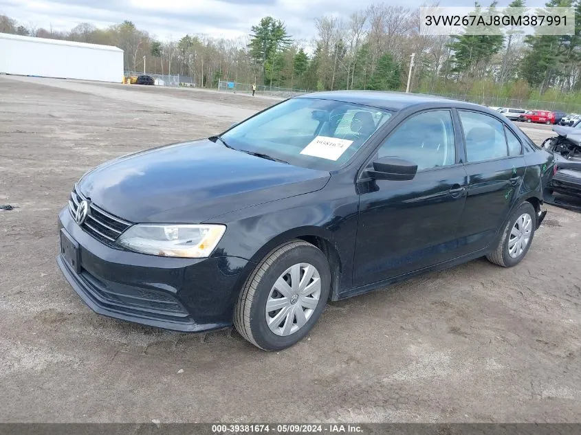 3VW267AJ8GM387991 2016 Volkswagen Jetta 1.4T S