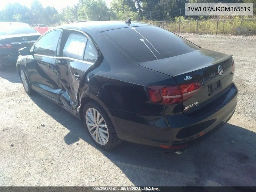 3VWL07AJ9GM365519 2016 Volkswagen Jetta 1.8T Sel