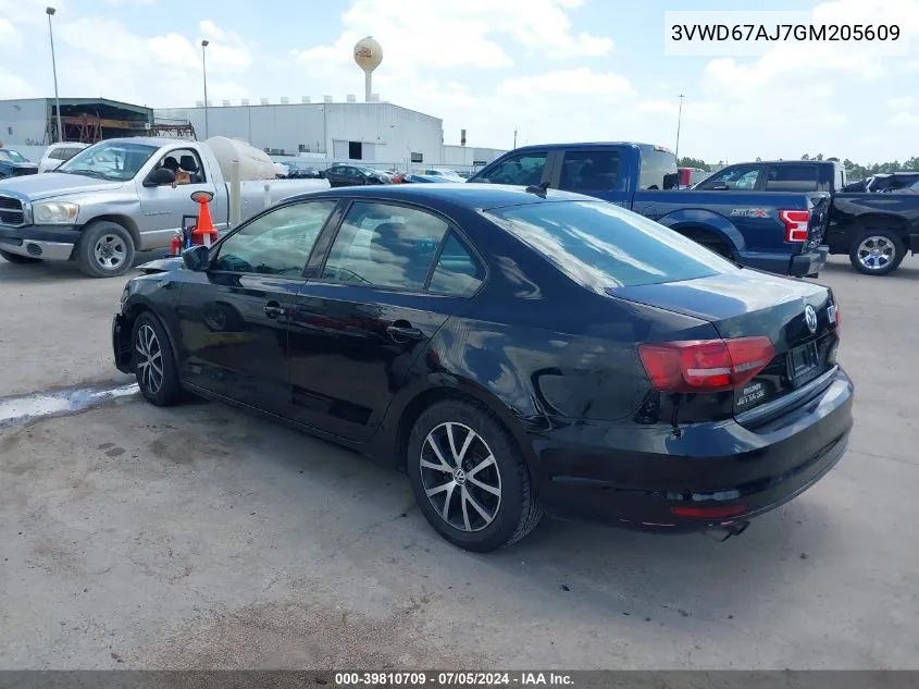 3VWD67AJ7GM205609 2016 Volkswagen Jetta 1.4T Se