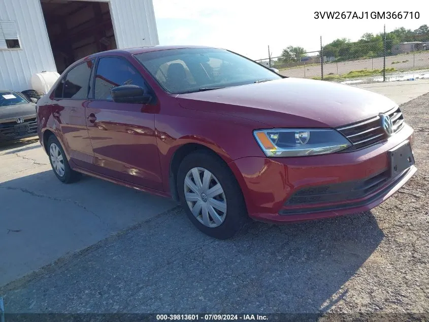 2016 Volkswagen Jetta 1.4T S VIN: 3VW267AJ1GM366710 Lot: 39813601