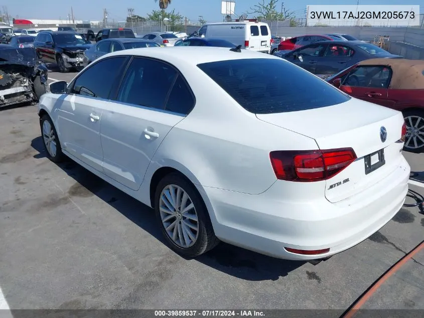 2016 Volkswagen Jetta 1.8T Sel VIN: 3VWL17AJ2GM205673 Lot: 39859537