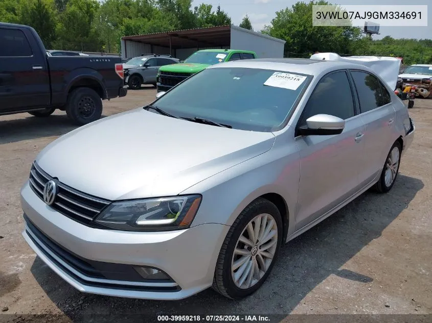 3VWL07AJ9GM334691 2016 Volkswagen Jetta 1.8T Sel