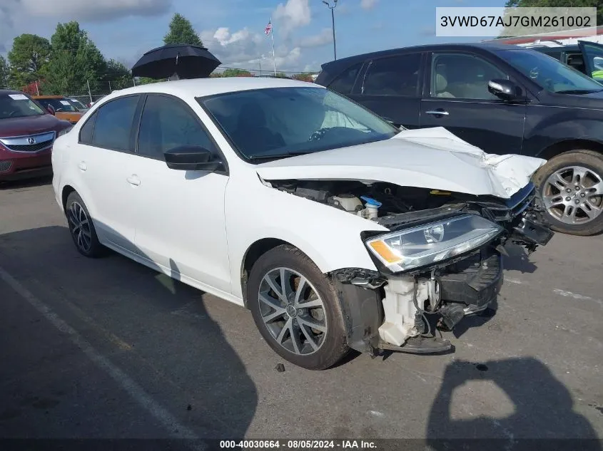 3VWD67AJ7GM261002 2016 Volkswagen Jetta 1.4T Se