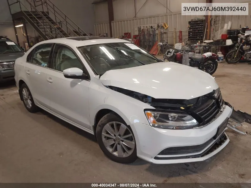 3VWD67AJ6GM392440 2016 Volkswagen Jetta 1.4T Se