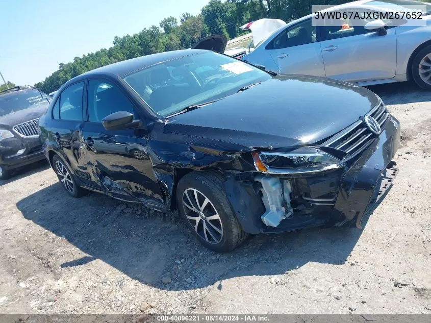 2016 Volkswagen Jetta 1.4T Se VIN: 3VWD67AJXGM267652 Lot: 40096221