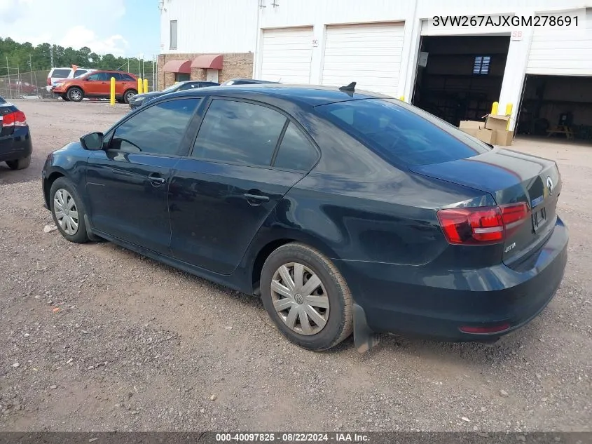 3VW267AJXGM278691 2016 Volkswagen Jetta 1.4T S