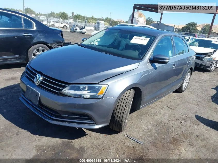 2016 Volkswagen Jetta 1.4T Se VIN: 3VWD67AJ5GM313209 Lot: 40098148