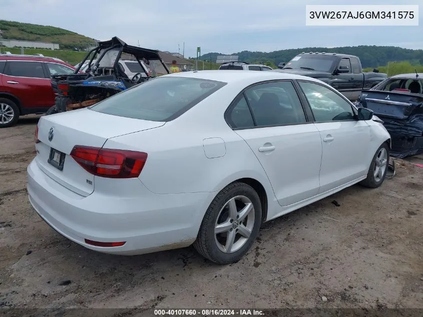 3VW267AJ6GM341575 2016 Volkswagen Jetta 1.4T S