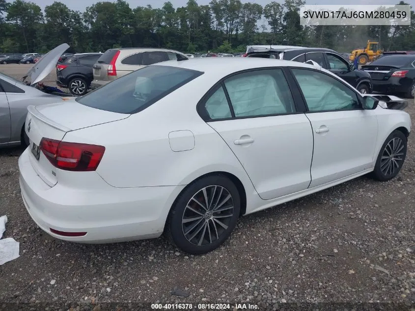 3VWD17AJ6GM280459 2016 Volkswagen Jetta 1.8T Sport