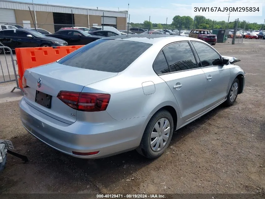 3VW167AJ9GM295834 2016 Volkswagen Jetta 1.4T S