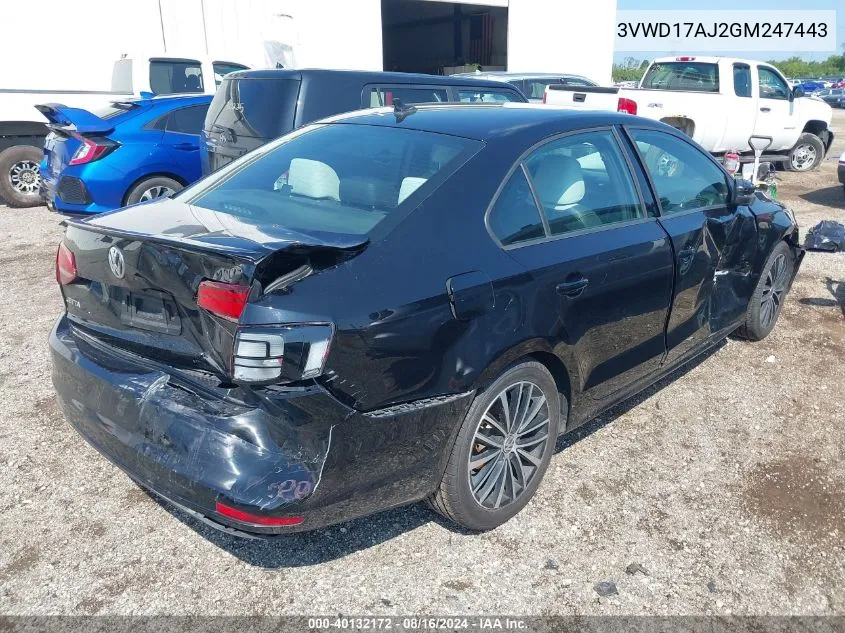 3VWD17AJ2GM247443 2016 Volkswagen Jetta 1.8T Sport