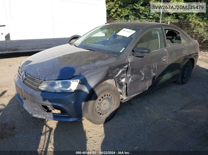 3VW267AJ2GM335479 2016 Volkswagen Jetta 1.4T S