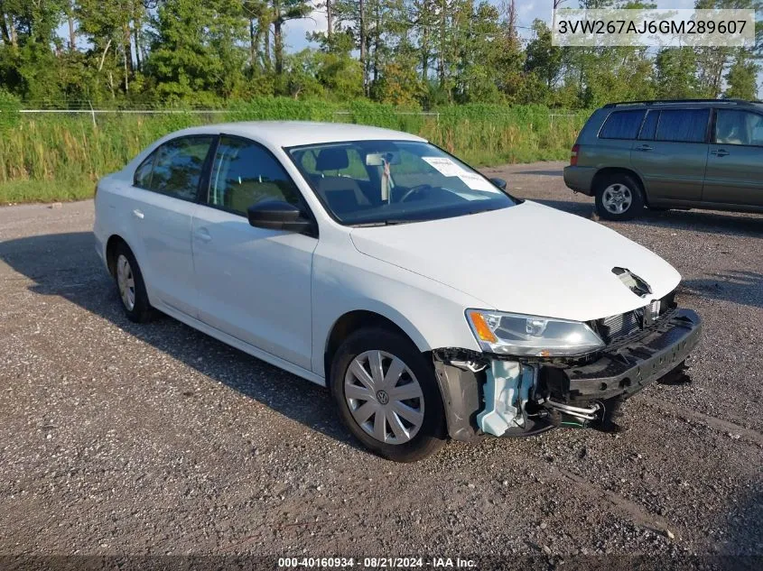 3VW267AJ6GM289607 2016 Volkswagen Jetta S