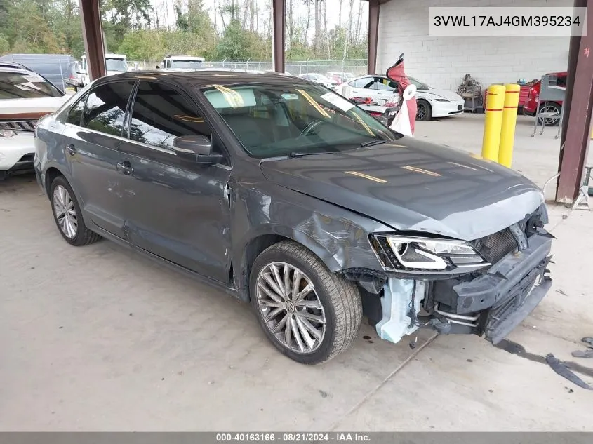 3VWL17AJ4GM395234 2016 Volkswagen Jetta 1.8T Sel