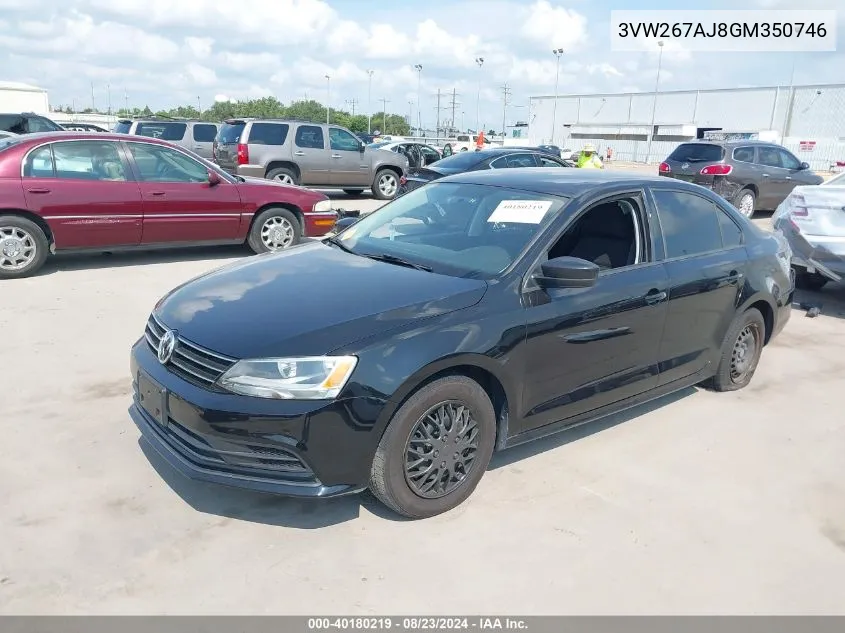 3VW267AJ8GM350746 2016 Volkswagen Jetta 1.4T S