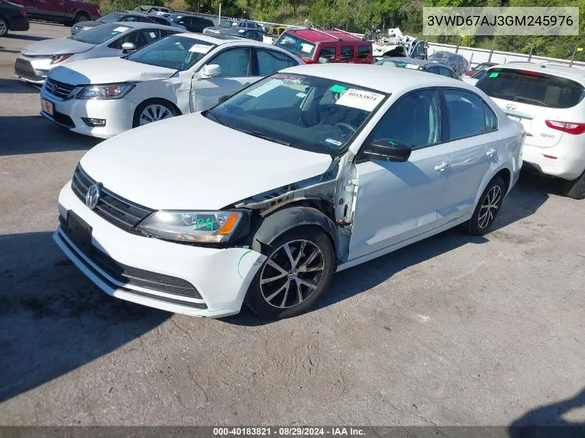 2016 Volkswagen Jetta 1.4T Se VIN: 3VWD67AJ3GM245976 Lot: 40183821