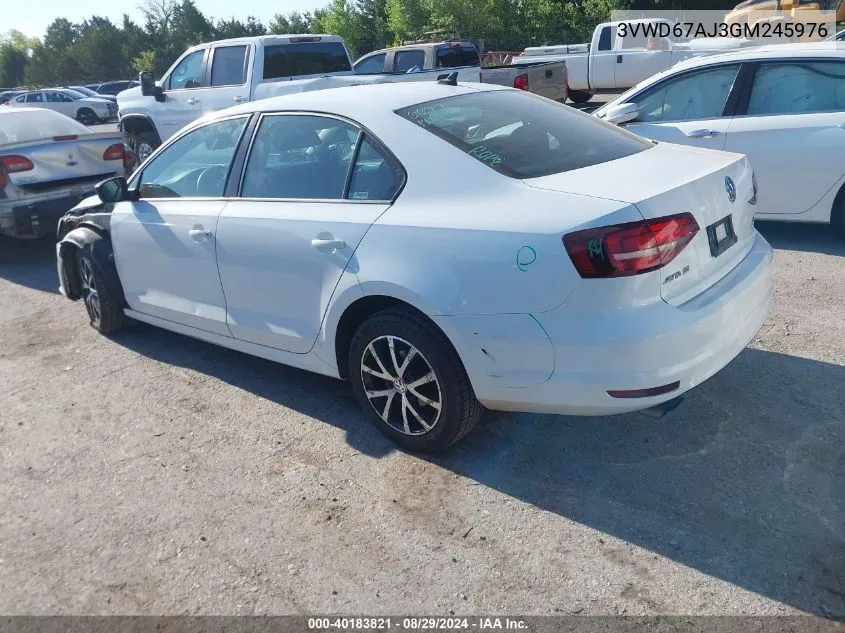 2016 Volkswagen Jetta 1.4T Se VIN: 3VWD67AJ3GM245976 Lot: 40183821