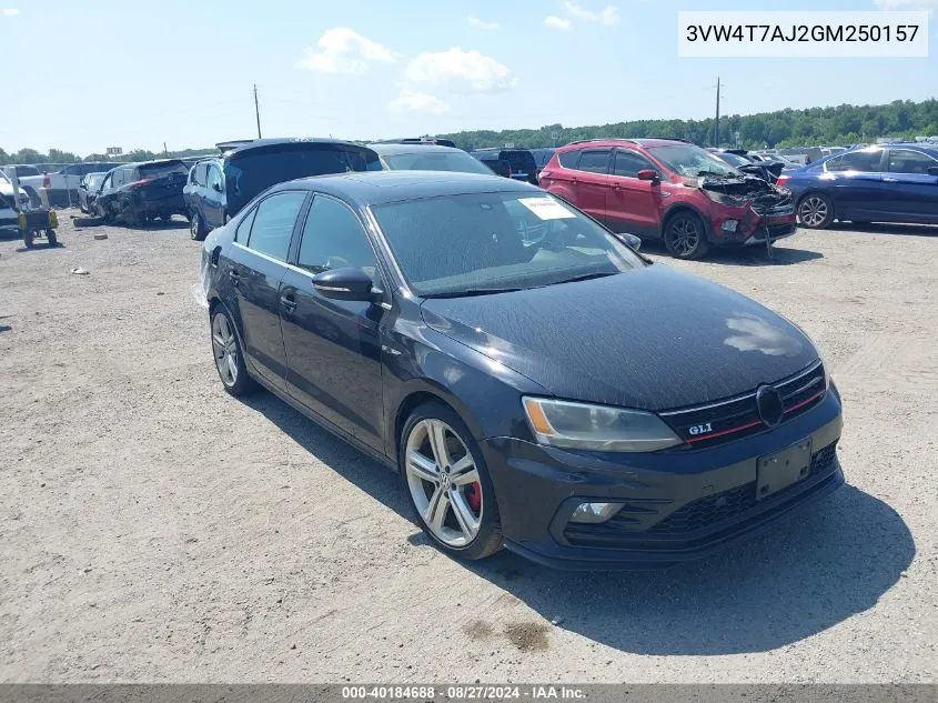 2016 Volkswagen Jetta 2.0T Gli Se/2.0T Gli Sel VIN: 3VW4T7AJ2GM250157 Lot: 40184688