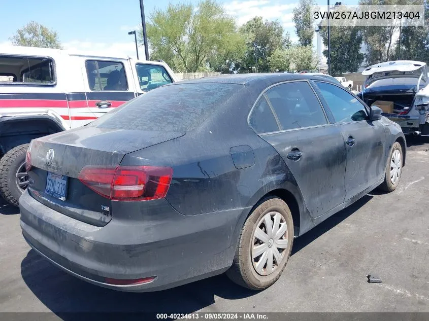 2016 Volkswagen Jetta 1.4T S VIN: 3VW267AJ8GM213404 Lot: 40234613