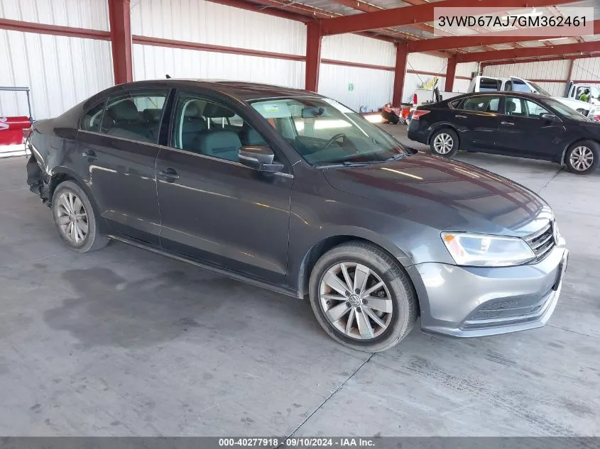 2016 Volkswagen Jetta 1.4T Se VIN: 3VWD67AJ7GM362461 Lot: 40277918