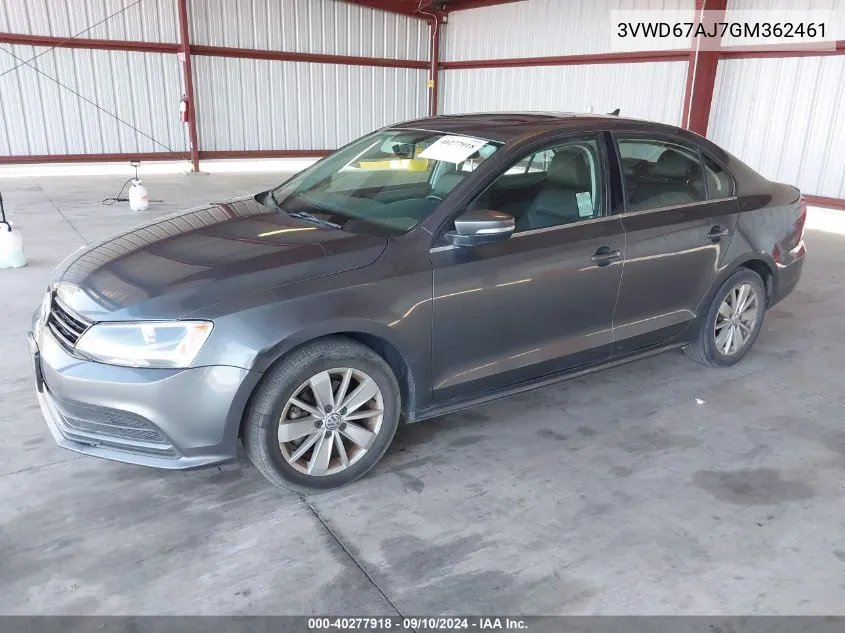 2016 Volkswagen Jetta 1.4T Se VIN: 3VWD67AJ7GM362461 Lot: 40277918