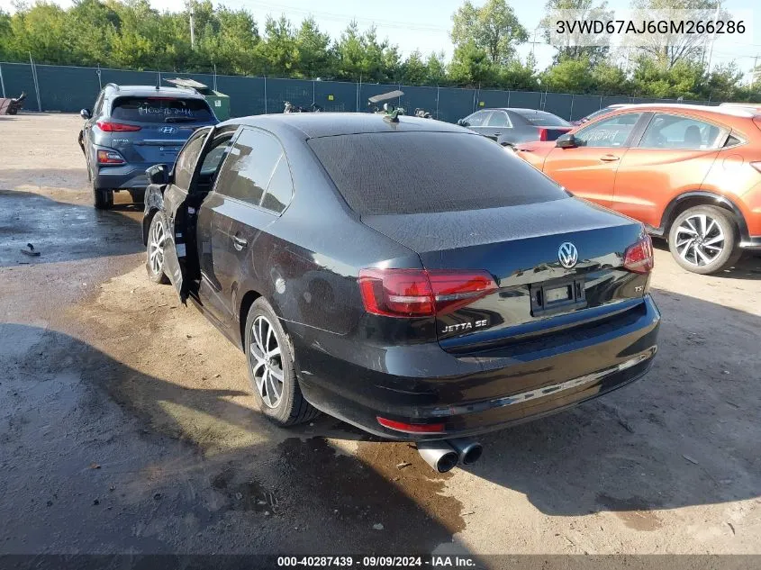 3VWD67AJ6GM266286 2016 Volkswagen Jetta 1.4T Se