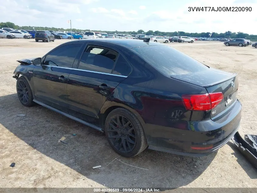 3VW4T7AJ0GM220090 2016 Volkswagen Jetta 2.0T Gli Sel