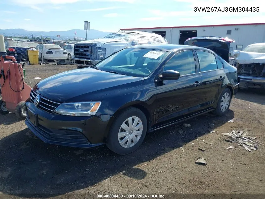 3VW267AJ3GM304435 2016 Volkswagen Jetta 1.4T S