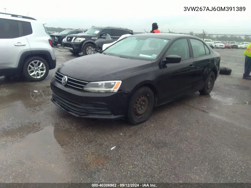 3VW267AJ6GM391389 2016 Volkswagen Jetta 1.4T S