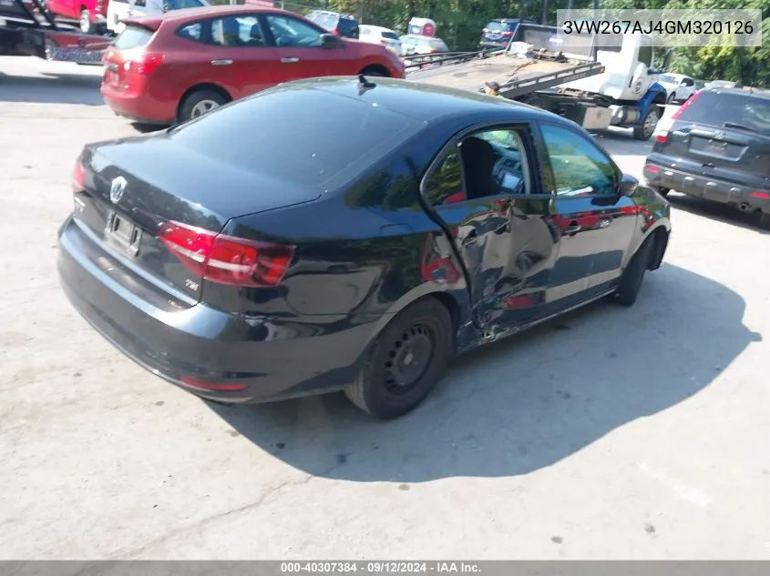 3VW267AJ4GM320126 2016 Volkswagen Jetta 1.4T S