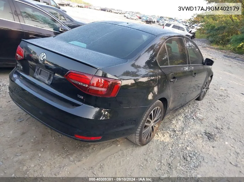 3VWD17AJ9GM402179 2016 Volkswagen Jetta Sport