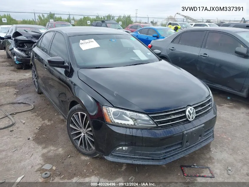 3VWD17AJXGM337391 2016 Volkswagen Jetta 1.8T Sport