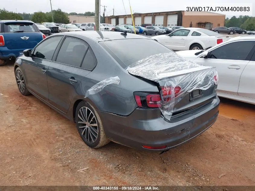 3VWD17AJ7GM400883 2016 Volkswagen Jetta Sport