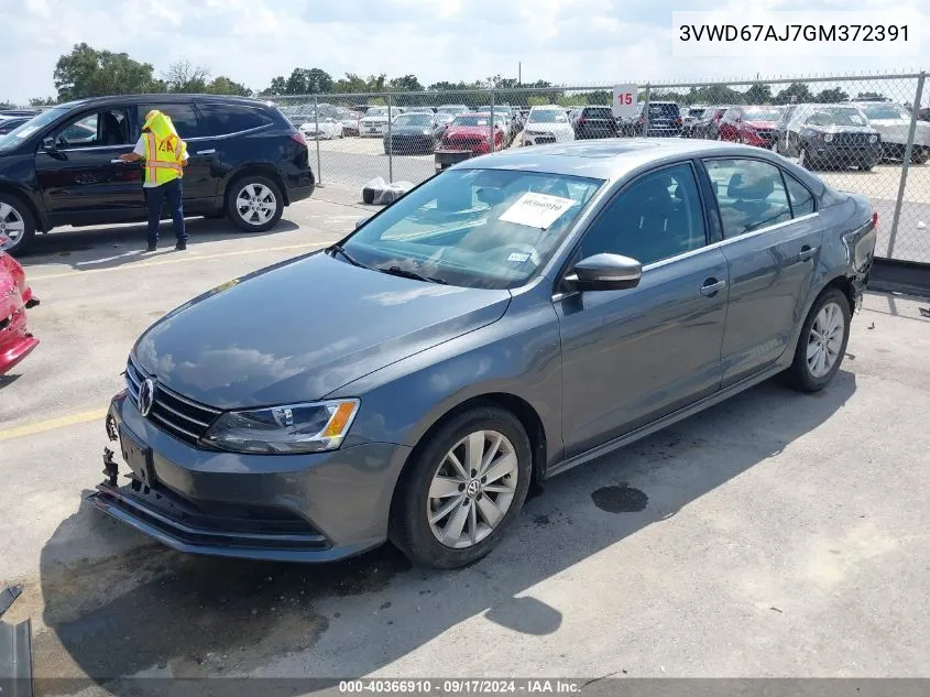 2016 Volkswagen Jetta 1.4T Se VIN: 3VWD67AJ7GM372391 Lot: 40366910