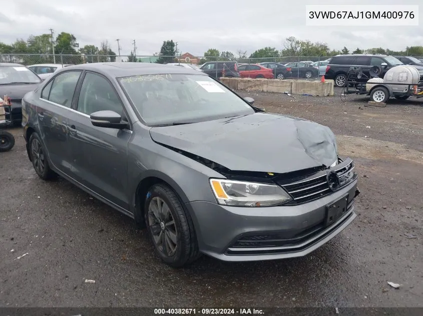 2016 Volkswagen Jetta 1.4T Se VIN: 3VWD67AJ1GM400976 Lot: 40382671