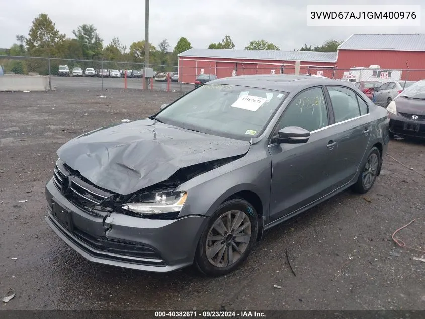 2016 Volkswagen Jetta 1.4T Se VIN: 3VWD67AJ1GM400976 Lot: 40382671