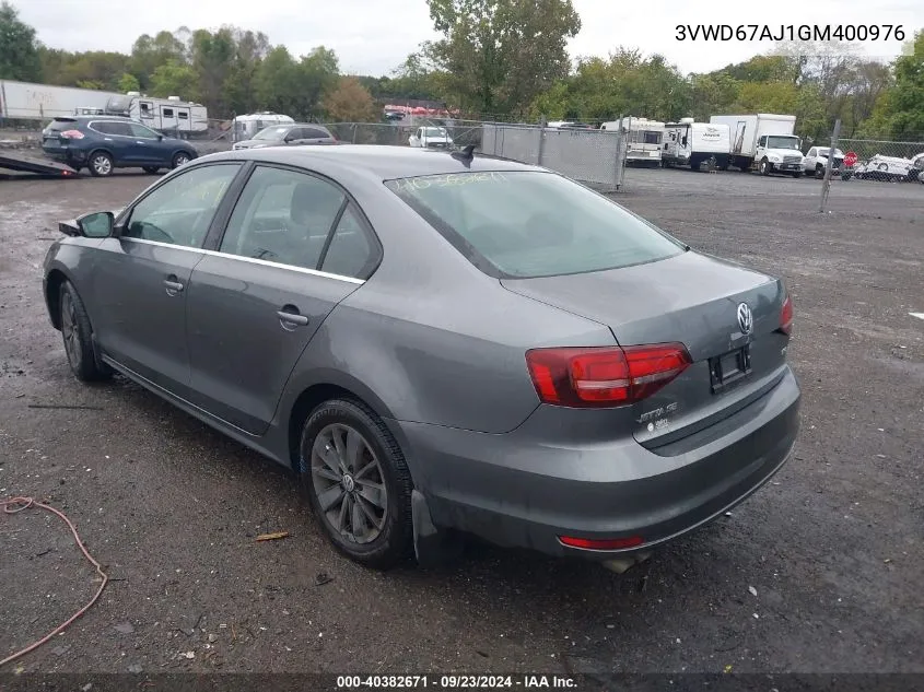 3VWD67AJ1GM400976 2016 Volkswagen Jetta 1.4T Se