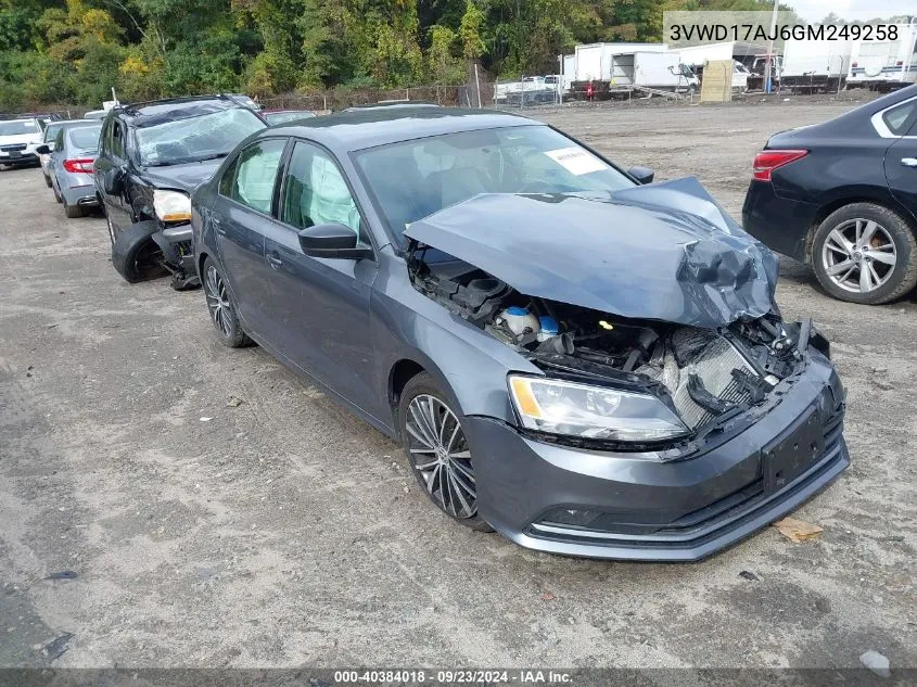 3VWD17AJ6GM249258 2016 Volkswagen Jetta Sport