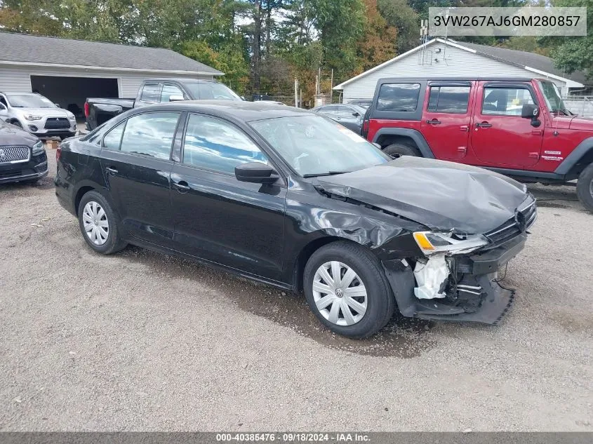 3VW267AJ6GM280857 2016 Volkswagen Jetta 1.4T S