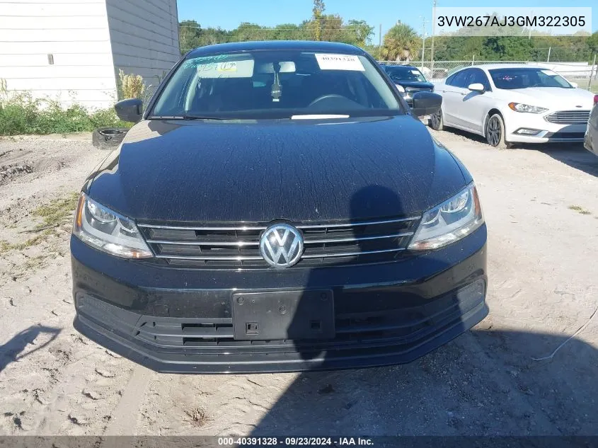 3VW267AJ3GM322305 2016 Volkswagen Jetta S