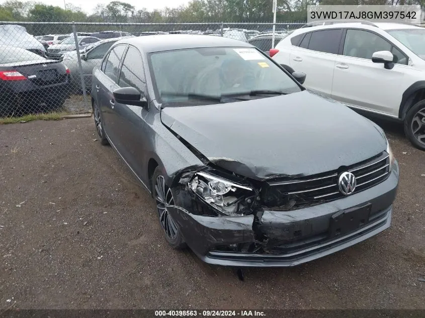 3VWD17AJ8GM397542 2016 Volkswagen Jetta 1.8T Sport